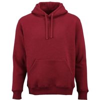 Corporate Gift Hoodie Tulum – burgundy – custom embroidered 340gsm 40% organic cotton 35% recycled poly branded casual wear