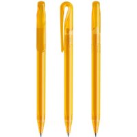 Promo Giveaway Plastic Ballpoint Pen Prodir DS1 – yellow – with custom logo print black ink twist mechanism printed promotional pen