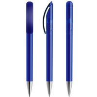 Promo Giveaway Value Plastic Pen Prodir DS3 – royal blue – with custom logo print black ink twist mechanism printed promotional pen