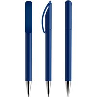 Promo Giveaway Value Plastic Pen Prodir DS3 – royal blue – with custom logo print black ink twist mechanism printed promotional pen