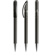 Promo Giveaway Plastic Ballpoint Pen Prodir DS3 – anthracit – with custom logo print black ink twist mechanism printed promotional pen