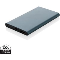 Branded Merchandise Power Bank RCS Recycled Aluminum – blue – with custom logo print 4000mAh 5V/2A type C custom branded tech accessory