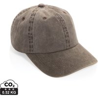 Corporate Gift Baseball Cap BEAU AWARE – brown – with custom logo embroidery 270gsm recycled cotton twill custom headwear