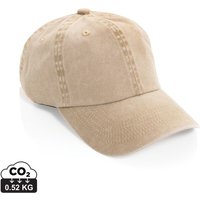 Branded Merchandise Baseball Cap BEAU AWARE™ – beige – with custom logo embroidery 270gsm recycled cotton twill corporate headwear