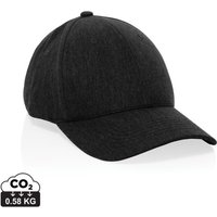 Branded Merchandise Baseball Cap Milo AWARE – black – with custom logo embroidery 200gr recycled cotton-polyester custom headwear