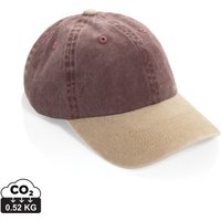 Corporate Gift Baseball Cap BEAU AWARE™ – burgundy – with custom logo embroidery 270gsm recycled cotton twill headwear for staff