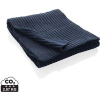 Corporate Gift Impact AWARE Polylana Knitted Scarf with Embroidered Logo – 180x25cm Recycled – Navy – Winter Accessory for Business