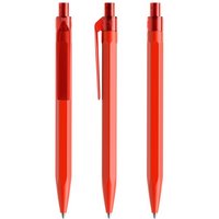 Promo Giveaway Plastic Ballpoint Pen Prodir QS50 – red – with custom logo print black ink click action branded promotional pen