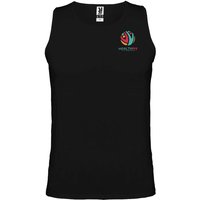 Branded Merchandise Andre Mens Sports Vest with Express Logo Print – S – Solid black – Technical Performance Apparel for Team Events