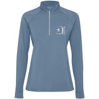 Corporate Gift Estambul Women's Half Zip Sweatshirt with Express Embroidered Logo – XL – Storm Blue – Technical Sportswear for Teams