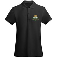 Branded Merchandise Polo Shirt Prince – solid black – with 48h express custom embroidery 100% organic cotton for company uniforms