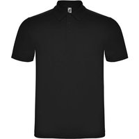 Corporate Gift Austral Unisex Polo with Express Embroidered Logo – 100% Cotton 3XL – Solid Black – Staff Uniforms for Business Events