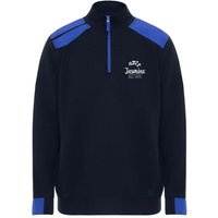 Branded Merchandise Maverick Half Zip Sweater with Express Embroidered Logo – 280 g/m2 XL – Navy Blue-Royal Blue – Fleece Top for Teams