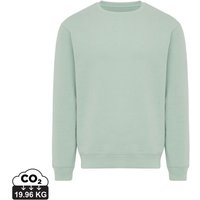 Corporate Gift Jumper IQONIQ Torla – iceberg green – custom embroidered 340g/m² 85% organic cotton OEKO-TEX branded casual wear