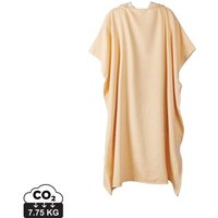 Corporate Gift Poncho VINGA Tolo – yellow-off white – with custom logo print 360gsm 75% cotton 25% polyester weatherproof outerwear