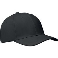 Branded Merchandise Baseball Cap 6 Panel – black – with custom logo embroidery 260gsm cotton one size fits all corporate apparel