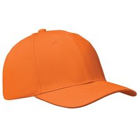 Corporate Gift Baseball Cap 6 Panel – orange – with custom logo embroidery 260gsm cotton one size fits all custom headwear