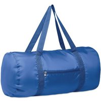 Corporate Gift Duffle Bag 190T RPET – royal blue – with custom logo print 20L capacity 190T polyester printed holdall bulk giveaway