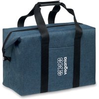Corporate Gift Cooler Bag – blue – with custom logo print 3L capacity 300D RPET polyester printed holdall for office catering