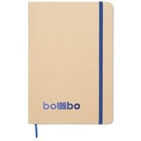 Corporate Gift Hard Cover Notebook – beige – with custom logo print 160 lined recycled paper pages case bound printed writing pad