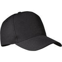 Branded Merchandise RPET 5 Panel Baseball Cap with Embroidered Logo โ Sustainable RPET Polyester โ Black โ Promotional Headwear