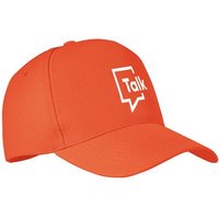 Corporate Gift RPET 5 Panel Baseball Cap with Embroidered Logo โ RPET Material โ Orange โ Headwear for Business Marketing Events