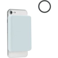 Corporate Gift Power Bank – heaven blue – with custom logo print 5000mAh capacity magnetic wireless charger custom tech accessory