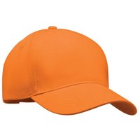 Branded Merchandise Baseball Cap – orange – with custom logo embroidery 260gsm heavy brushed twill cotton custom headwear