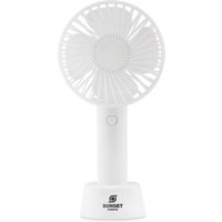 Promotional Product Electric Mini USB Fan – white – with custom logo print 2000 mAh rechargeable battery for corporate events