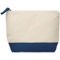 Promotional Merchandise Bicolour Cotton Cosmetic Bag with Custom Logo Print – Durable – Blue – Travel Accessory for Corporate Events