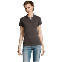 Corporate Gift Polo Shirt SOL'S PRIME WOMEN – dark grey – with custom logo print 200gsm 65/35 polycotton for professional uniforms