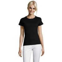 Branded Merchandise T-Shirt SOL'S Regent – deep black – with custom logo print 150g/m² 100% ringspun cotton OEKO-TEX corporate apparel
