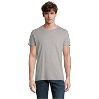 Branded Merchandise Crusader Men T-Shirt 150g with Embroidered Logo – Organic Cotton XS – Grey Melange – Apparel for Corporate Events