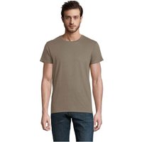 Branded Merchandise Crusader Men T-Shirt with Embroidered Logo – 150g Organic Cotton 3XL – Khaki – Promotional Apparel for Events