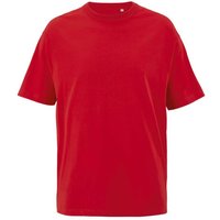 Branded Merchandise Sol's Boxy Men Oversized T-Shirt with Logo Print – 100% Organic Cotton S – Bright Red – Apparel for Corporate Wear