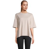 Branded Merchandise Sols Boxy Women Oversize T-Shirt with Logo Print – 100% Organic Cotton XL – Linen Twin – Apparel for Corporate Events