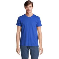 Corporate Gift T-Shirt SOL'S Regent V – royal blue – with custom logo print 100% ringspun cotton for professional company uniforms