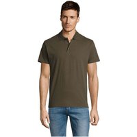 Corporate Gift Polo Shirt SOL'S SUMMER II – army – with custom logo embroidery 170g 100% combed ringspun cotton for company uniforms
