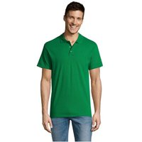 Corporate Gift Polo Shirt SOL'S SUMMER II – kelly green – with custom logo embroidery 170g 100% cotton piqué for staff branding