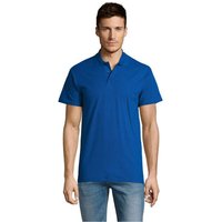 Corporate Gift Polo Shirt SOL'S SUMMER II – royal blue – with custom logo embroidery 170g 100% cotton piqué for professional uniforms