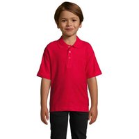 Promotional Clothing Polo Shirt SOL'S SUMMER II – red – with custom logo print 170g 100% combed ringspun cotton ideal for schools