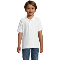 Promotional Clothing Polo Shirt SOL'S SUMMER II – white – with custom logo print 170g 100% combed ringspun cotton ideal for schools