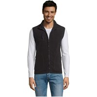 Branded Merchandise NORWAY UNI Cardigan with Embroidered Logo – 320g 5XL OEKO-TEX – Black – Sleeveless Fleece for Corporate Uniforms