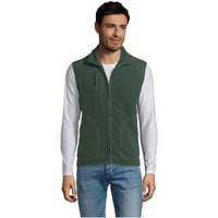 Corporate Gift Norway Uni Cardigan with Embroidered Logo – XXL OEKO-TEX – Fir Green – Sleeveless Fleece for Business Uniforms