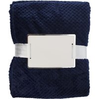Promotional Product Fleece Blanket Nikolai – blue – with custom logo print 230 gr/m² warm travel accessory for corporate gifting