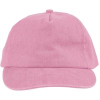 Branded Merchandise Baseball Cap Liora – pink – with custom logo embroidery 240gsm cotton 5-panel 7cm visor custom headwear