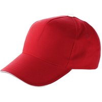 Corporate Gift Baseball Cap Beau – red – with custom logo embroidery one size fits most 100% cotton custom branded headwear