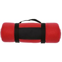Corporate Gift Nora Polar Fleece Blanket with Embroidered Logo – 160x125 cm – Red – Soft Textile Accessory for Business Travel