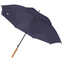 Promotional Product Automatic Open Umbrella Andy – blue – with custom logo print, metal frame and wooden handle, rain brolly