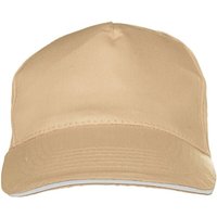 Branded Merchandise Baseball Cap Beau – khaki – with custom logo embroidery one size fits most 100% cotton headwear for events
